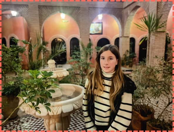 Foto de Sofi en el hotel Wissam de Marrakech.