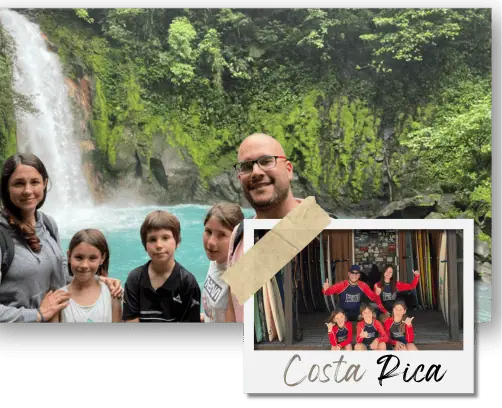 Foto en Costa Rica, de los mejores Destinos familiares para hacer con niños.